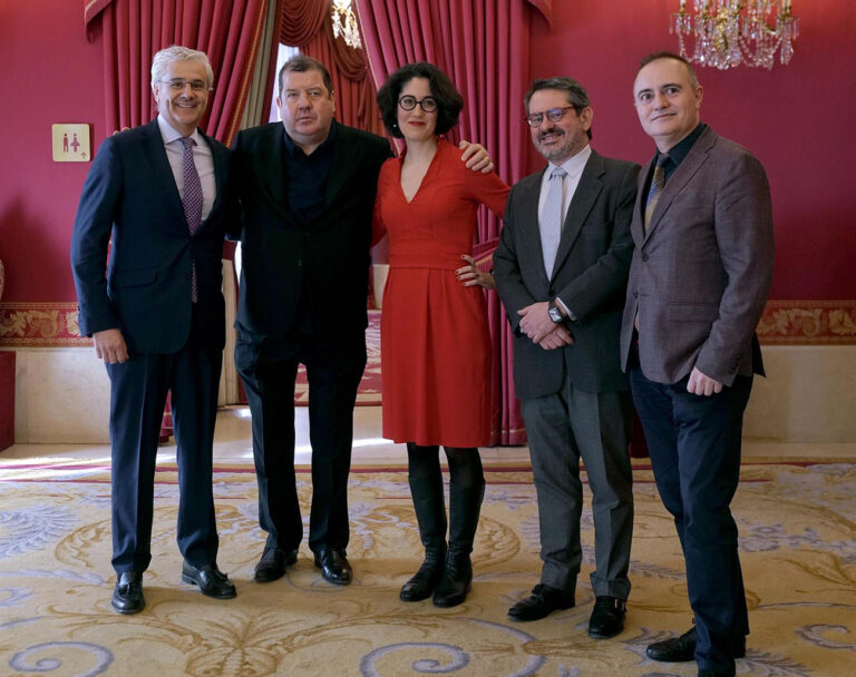 Ignacio García-Belenguer (director general del Teatro Real), Ivor Bolton (director musical), Mariame Clément (directora de escena), Álvaro Torrente (musicólogo editor de la partitura) y Joan Matabosch (director artístico del Teatro Real)