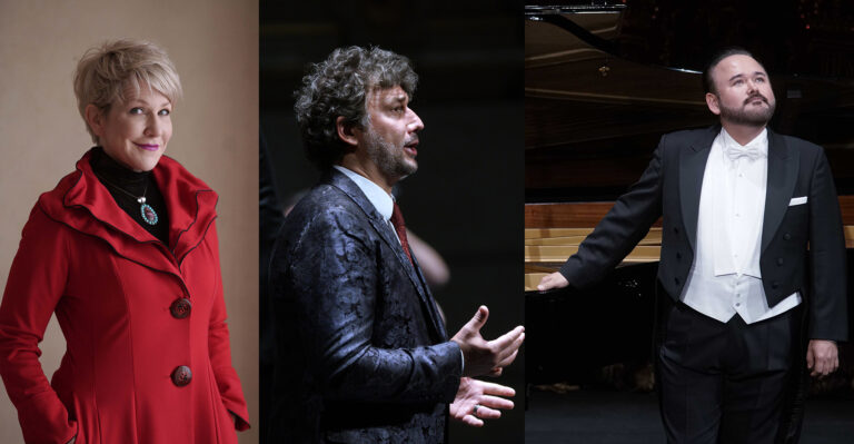 Joyce Didonato, Jonas Kaufmann y Javier Camarena (de izq. a dcha.)