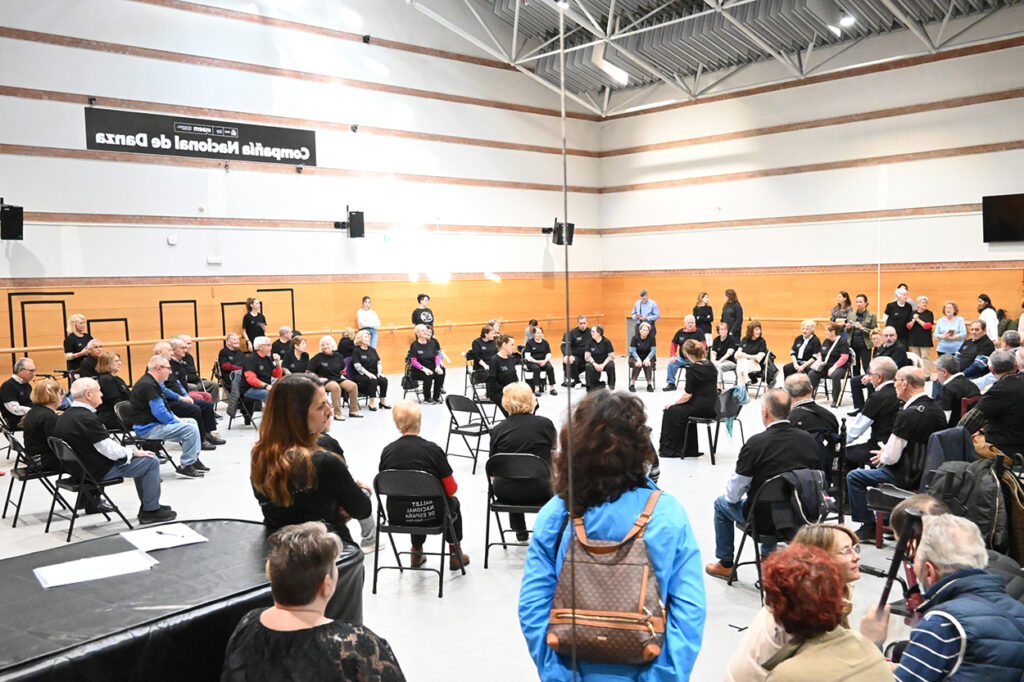 Imagen del desarrollo del taller impartido en las instalaciones de la Compañía Nacional de Danza