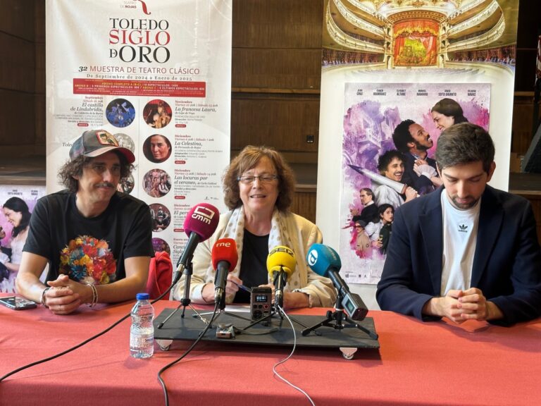 Momento de la rueda de prensa ofrecida esta mañana en el coliseo toledano