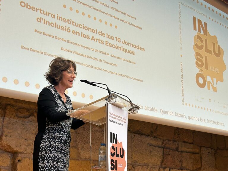 Paz Santa Cecilia, directora general del INAEM, en la inauguración de las Jornadas