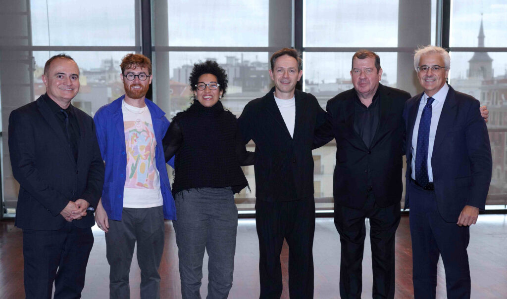 Joan Matabosch (director artístico del Teatro Real), Dan Ayling (responsable de la reposición de Theodora), soprano Julia Bullock (Theodora), contratenor Iestyn Davies (Didymus), Ivor Bolton (director musical) e Ignacio García-Belenguer (director general del Teatro Real)